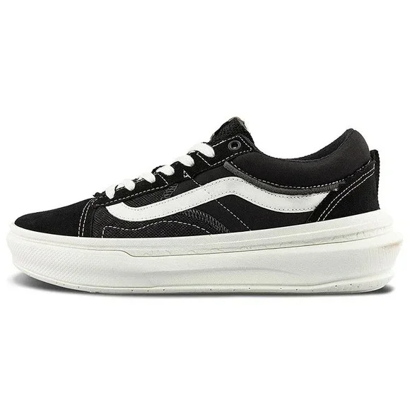 VANS Old Skool Over Mens Sz 8.5 Black White Platform Shoe Classic Knu